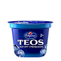 Йогурт греческий TEOS натуральный 2% 250гр 20г белка